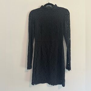 Forever 21 Black Lace Long Sleeve Dress